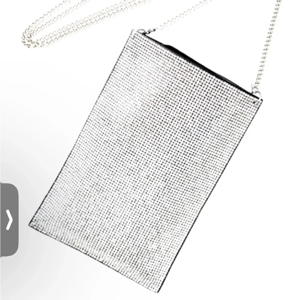 I.D. Phone X-Body Silver Rhinestone Bag Festival/Concert/Club/Party - Brand New! - Picture 3 of 3